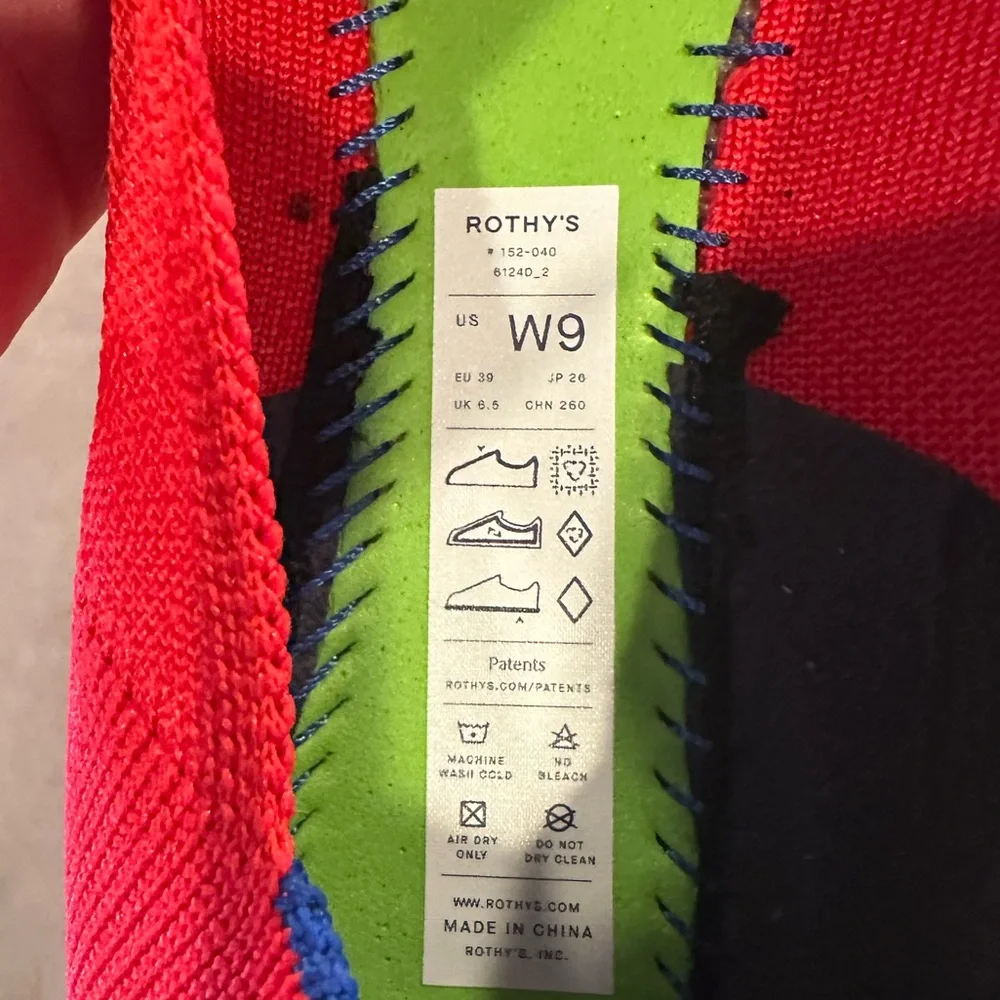 NWOB ROTHY'S The Point II Lollipop Red Size 9 - Picture 8 of 10